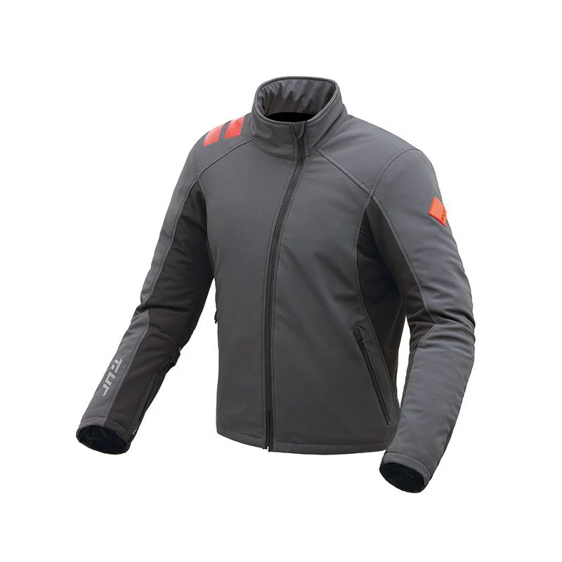 T.UR - Giacca Invernale Softshell Impermeabile Antracite-Nero