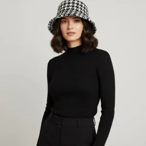 Cappello Bucket a Pied-de-Poule